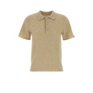 Extreme Cashmere Women Beige Stretch Cashmere Blend Salamander Polo Shirt